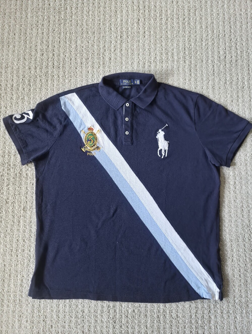 Ralph Lauren Classic Fit Mesh Polo Shirt Size XL Crest Pony #3 Mens Slim Fit.